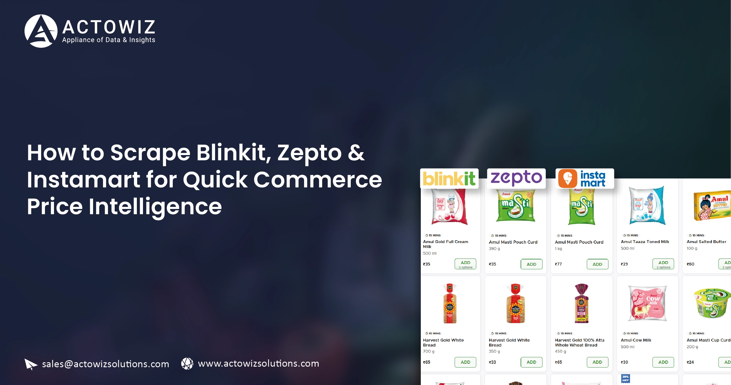 How to Scrape Blinkit, Zepto & Instamart for Quick Commerce Price Intelligence